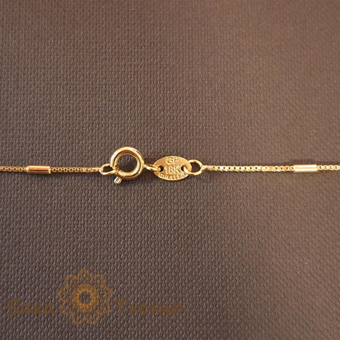 Lant placat cu aur Dreamy - lungime 50 cm, design elegant cu segmente robuste și zale firave [2]