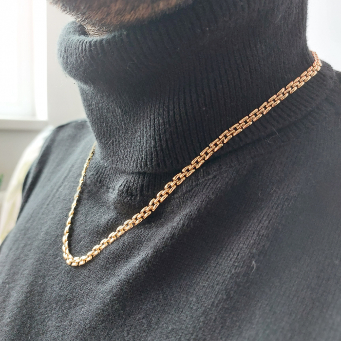 Lant placat cu aur Fancy Chain pentru barbati [11]