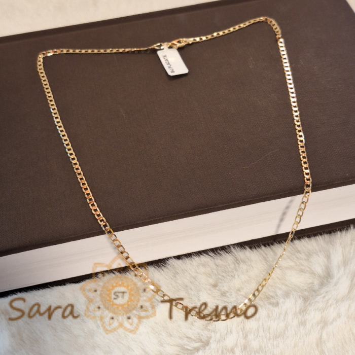 Lanț unisex cu zale clasice placat cu aur 18K [3]