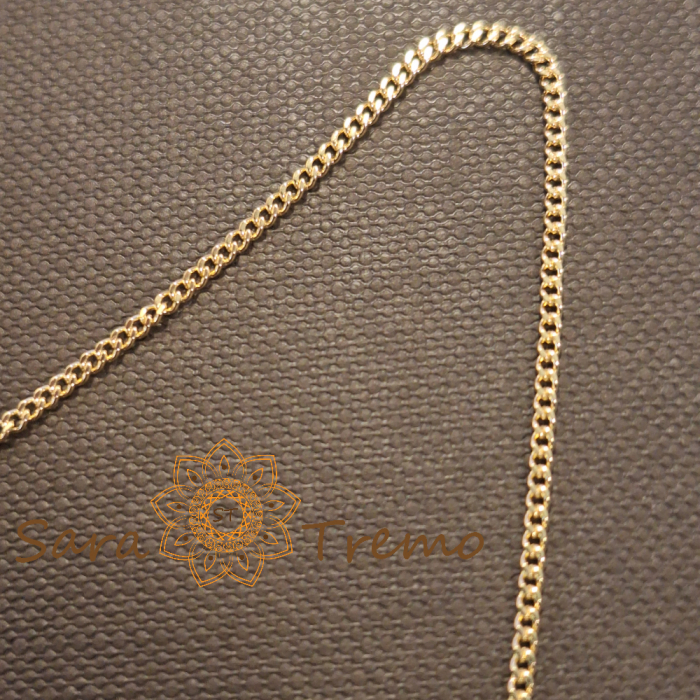 Lănțișor unisex placat cu aur – model clasic cu zale fine, 50 cm [1]