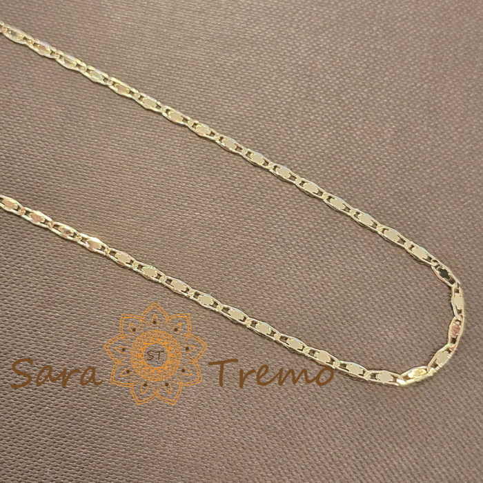 Lănțișor unisex placat cu aur – model nou cu plăcuțe deosebite, 45 cm [4]