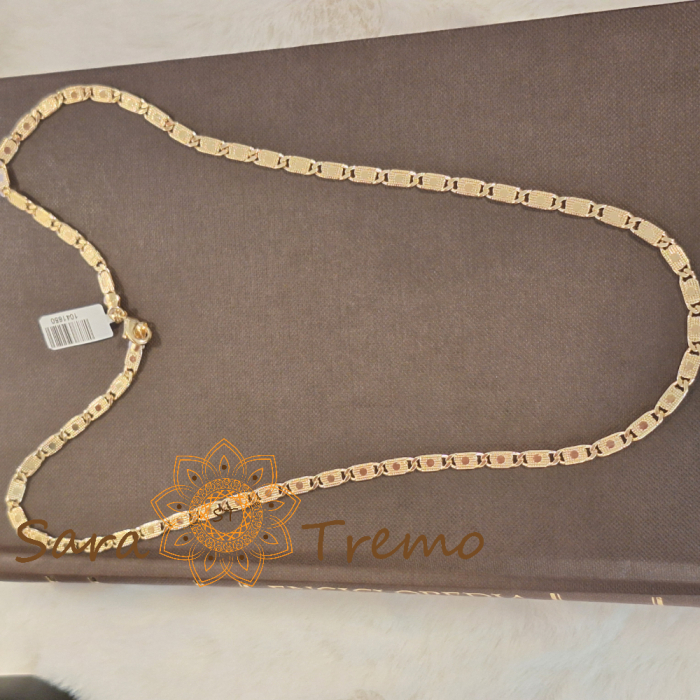 Lanț unisex placat cu aur – gros, 60 cm [4]