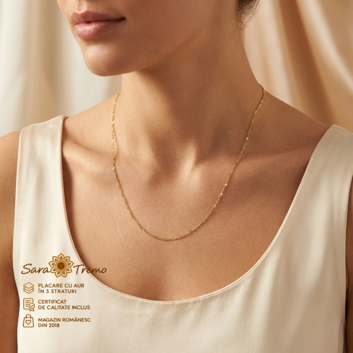 Lanț Auriu Unisex Brazilia 55 cm, aur 18K | SaraTremo [2]