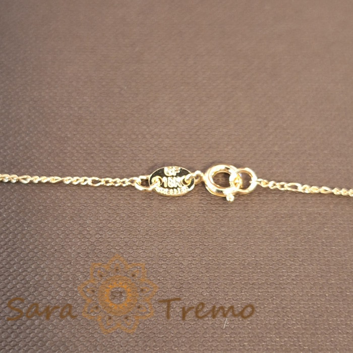 Lănțișor colier cu cruciuliță, 50 cm, placat cu aur [4]