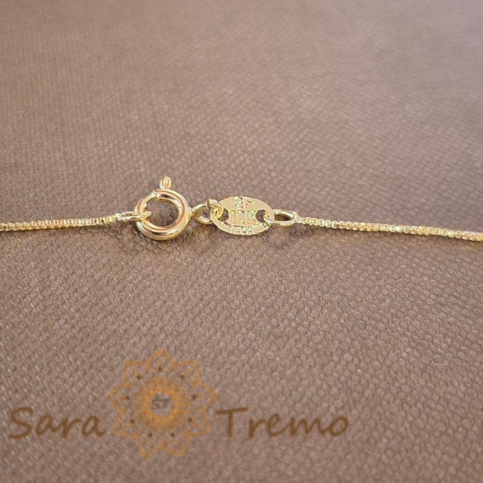 Lănțișor fin placat cu aur 18K, tip șarpe, 45 cm, unisex [10]