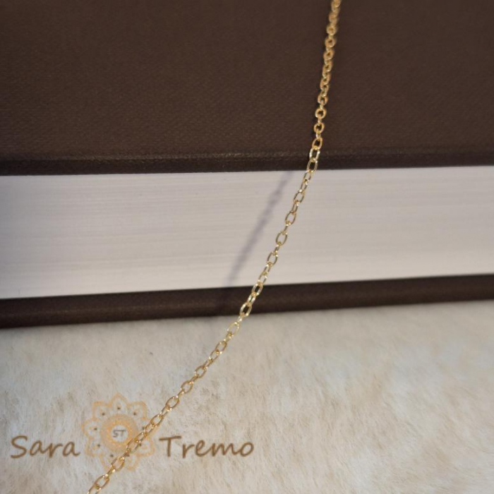 Lănțișor finuț unisex placat cu aur 18K, model 1 cu 1, 50 cm [3]