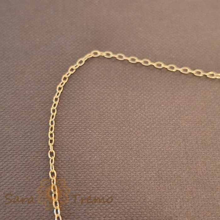 Lănțișor finuț unisex placat cu aur 18K, model 1 cu 1, 50 cm [6]