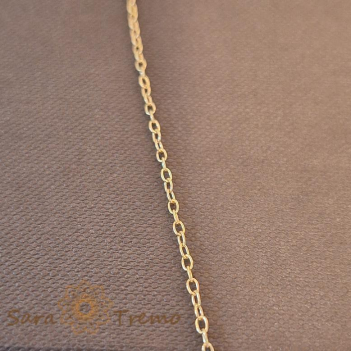 Lănțișor finuț unisex placat cu aur 18K, model 1 cu 1, 50 cm [5]