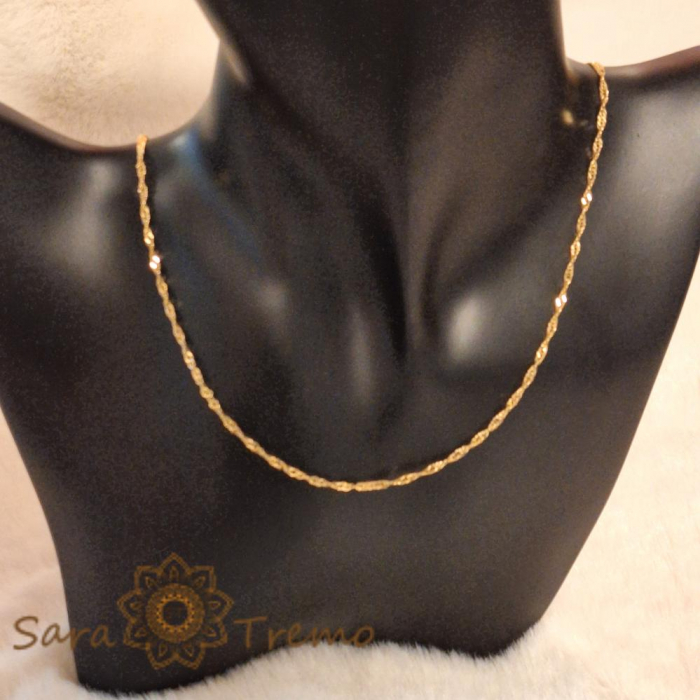Lantisor placat cu aur Heartful XS [4]