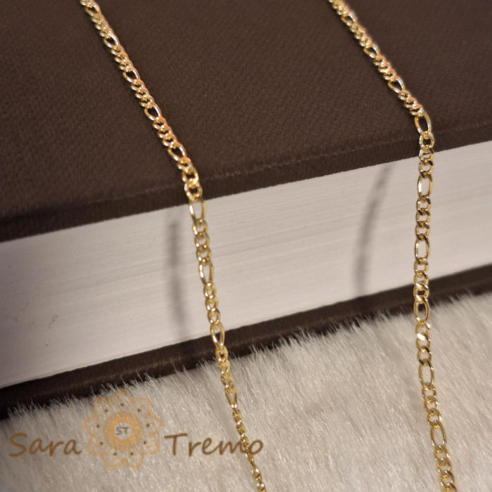 Lantisor unisex model 3-cu-1 placat cu aur - 50 cm [2]