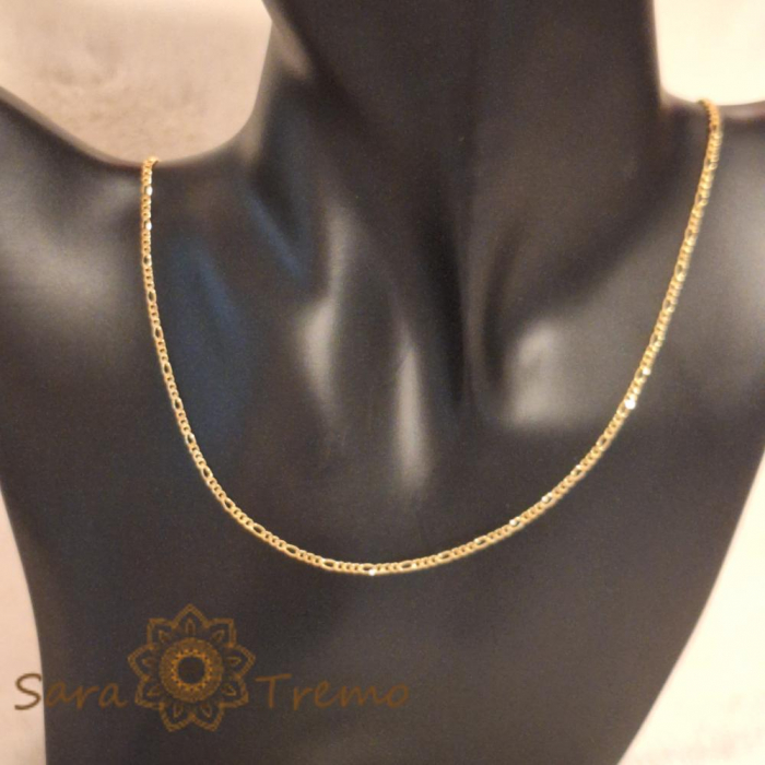 Lantisor unisex model 3-cu-1 placat cu aur - 50 cm [6]