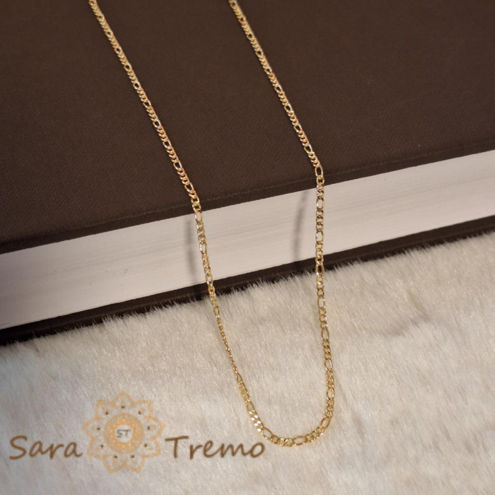 Lantisor unisex model 3-cu-1 placat cu aur - 50 cm [3]