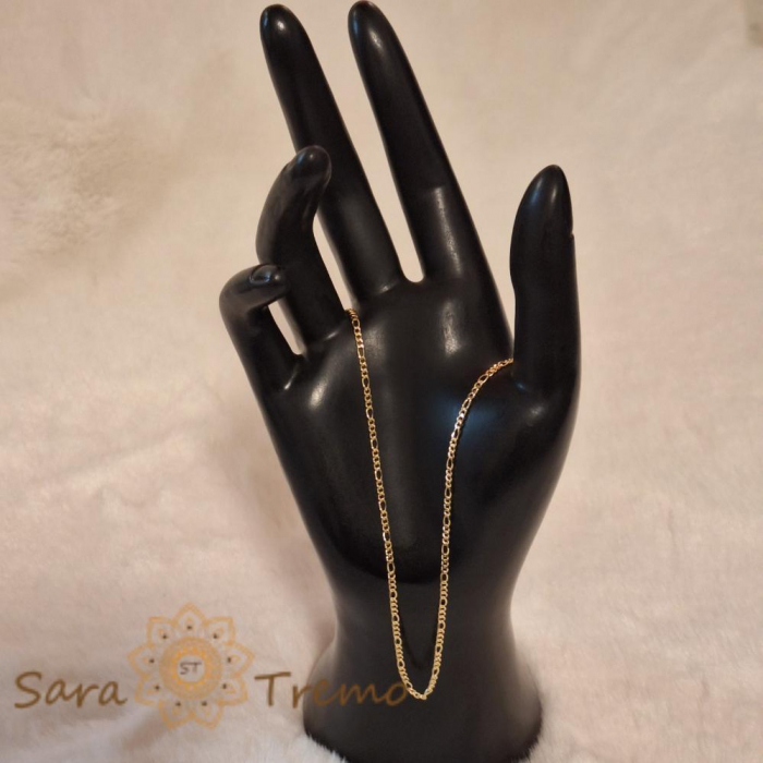 Lantisor unisex model 3-cu-1 placat cu aur - 50 cm [8]