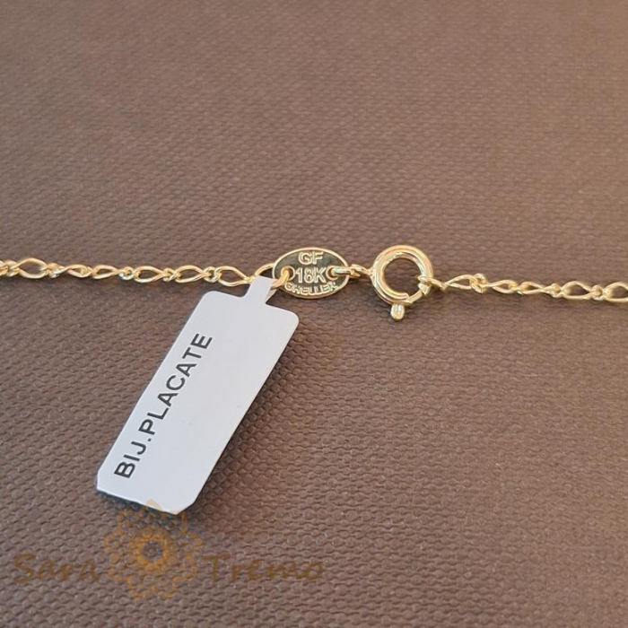 Lănțișor unisex placat cu aur 18K, model 1 cu 1, 50 cm [7]