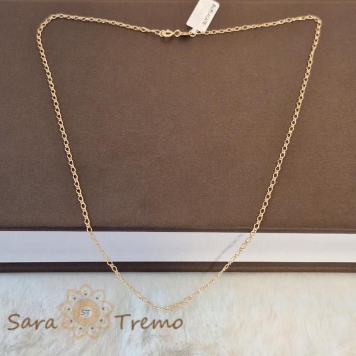 Lănțișor unisex placat cu aur 18K, model 1 cu 1, 50 cm [2]