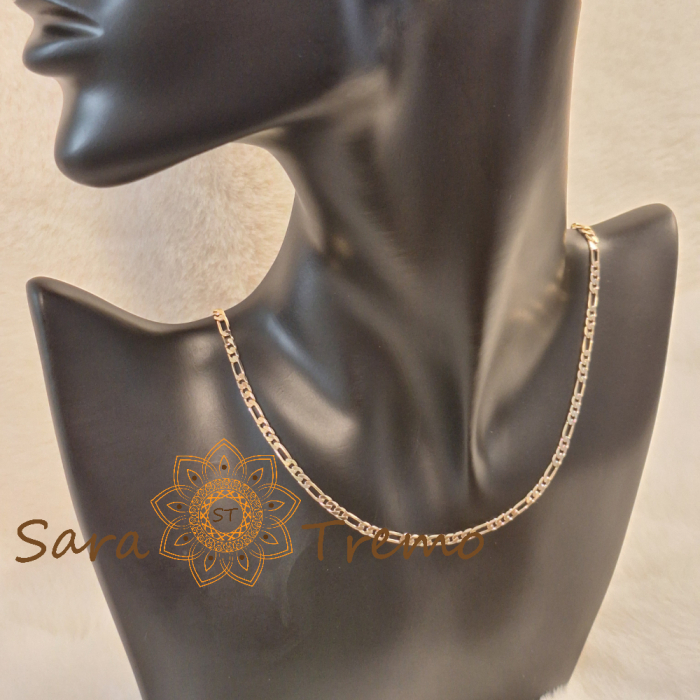 Lănțișor unisex placat cu aur – model clasic 3 cu 1, 55 cm [5]