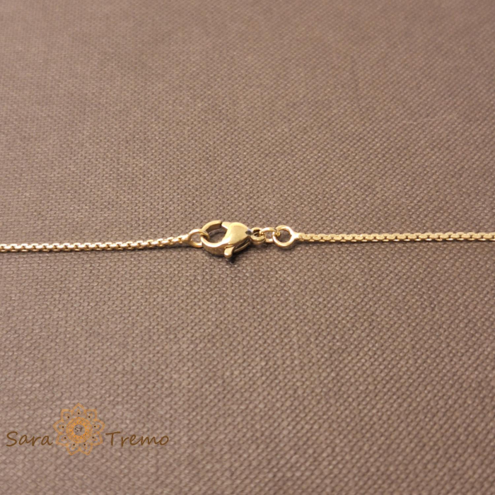 Lant fin unisex tip sarpe lungime 60 cm placat 14k [3]