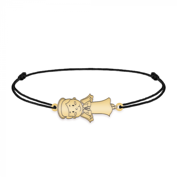 Bratara cu ingeras si nume gravat - argint 925 placat cu aur 24K [3]