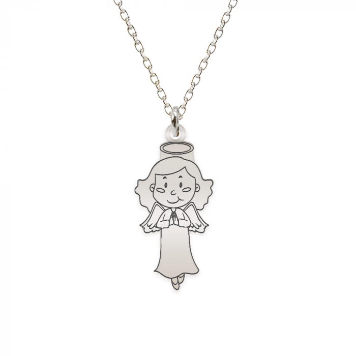 Little Angel - Colier personalizat fetita ingeras din argint 925 [2]