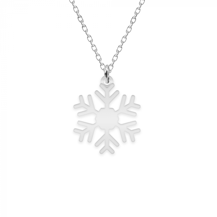 Little Snowflake - Colier personalizat fulg si litera din argint 925 [2]