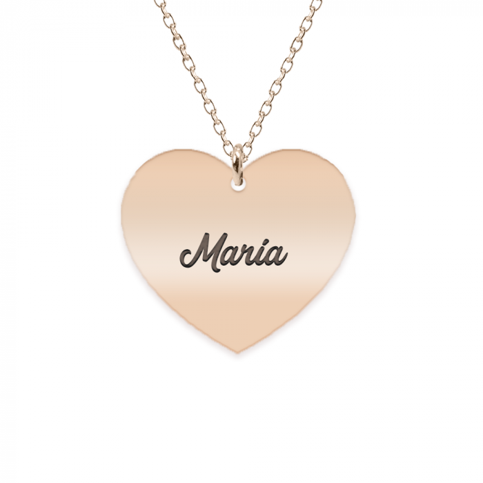 Lolita - Colier inima argint 925 placat cu aur roz si cristal - personalizat cu nume [4]