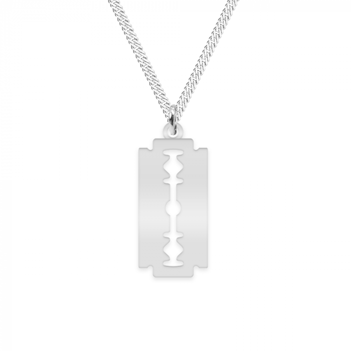 Louis - Colier personalizat dog tag si lama decupata din argint 925 [2]