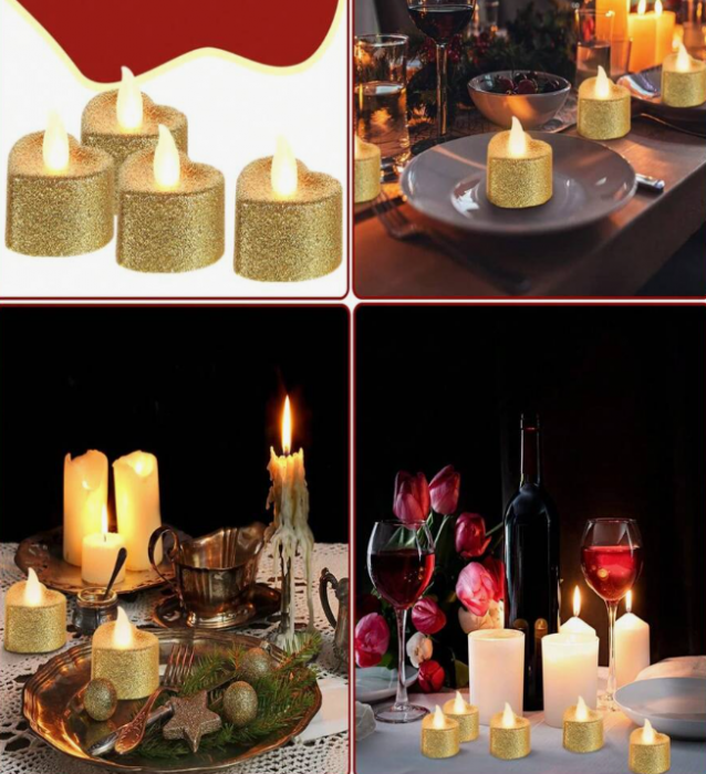 Lumanare LED romantica – Culoare aurie [3]