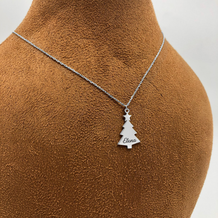 Magic Tree - Colier personalizat bradut si nume din argint 925 [2]