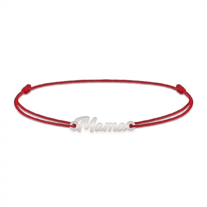 Mommy - Bratara personalizata snur cu inscriptia mama din argint 925 [2]