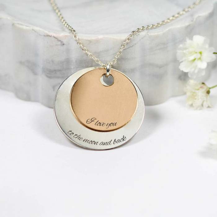 Colier cu banuti din argint personalizat cu nume sau texte - 45 cm [2]