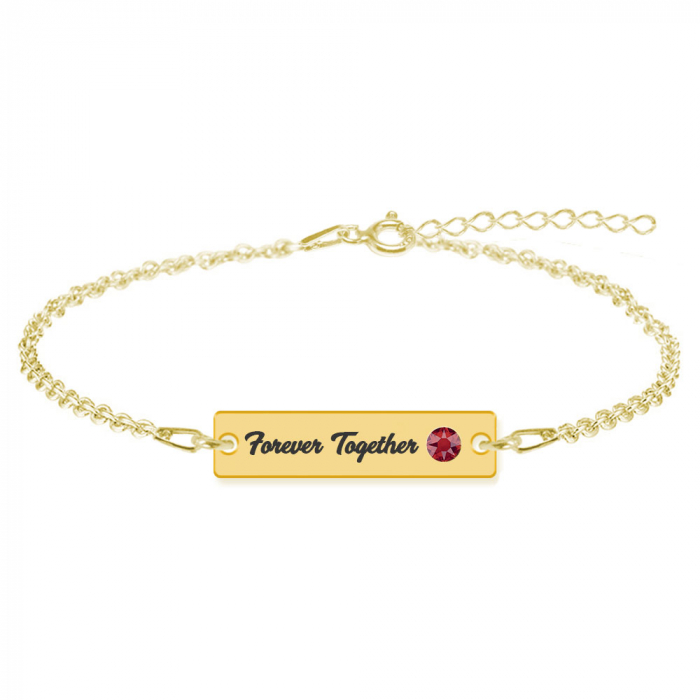 Nasty - Bratara personalizata tablita din argint 925 placat cu aur galben 24K [3]