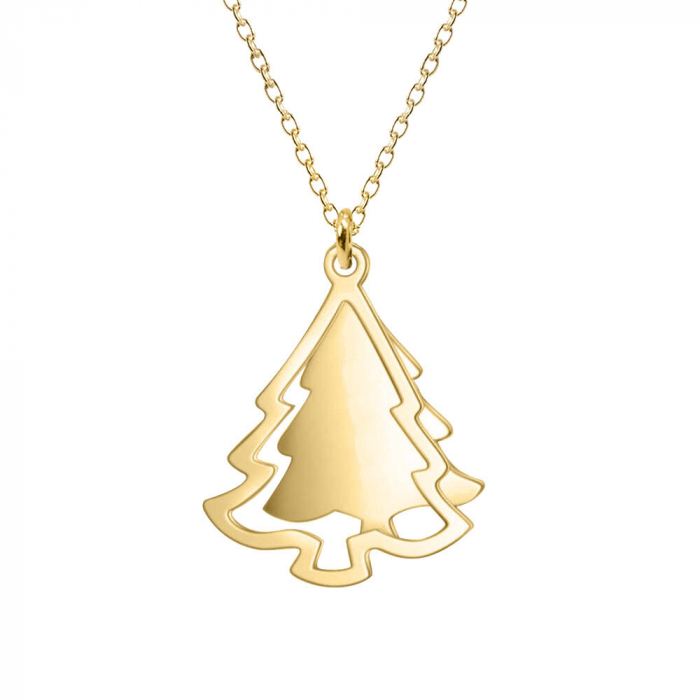 Noel - Colier bradut argint 925 placat cu aur galben 24K personalizat cu mesaj [2]