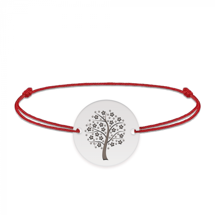 Nome - Bratara personalizata snur banut cu copac din argint 925 [2]