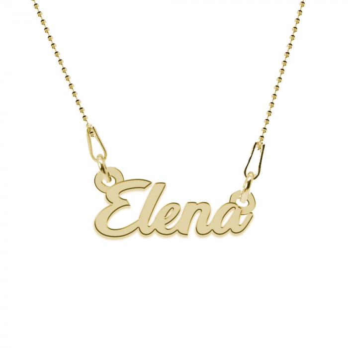 Nomine - Colier personalizat cu nume din argint 925 placat cu aur galben 24K - Lant bile [3]