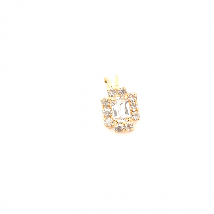 Pandantiv cu cristal zirconia placat cu aur Praddas