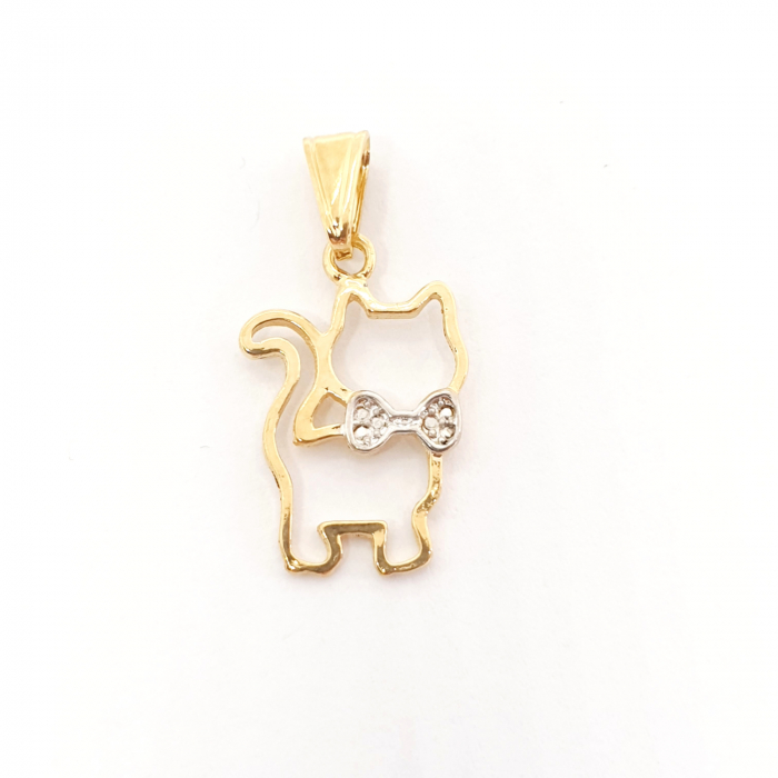 Pandantiv-pisicuta placat cu aur Kitty [1]
