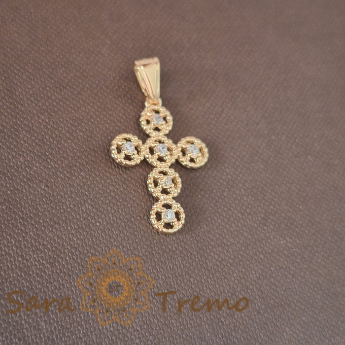 Cruce feminină și delicată, 2.5 cm – Model deosebit cu cristale zirconia [2]