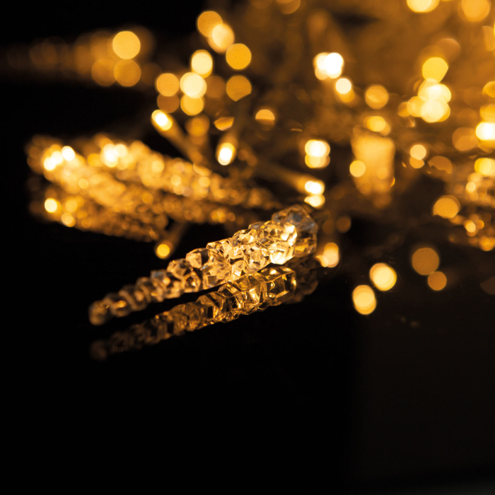 Perdea luminoasă LED - cu țurțuri - 3,5 x 0,7 m - 180 LED-uri alb cald - IP44 [2]