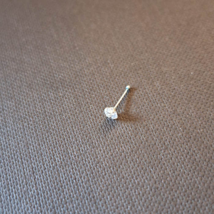 Piercing din argint cu cristal zirconia mare - SaraTremo [3]