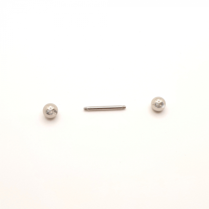 Piercing limbă titan cu bile extra-mari [3]