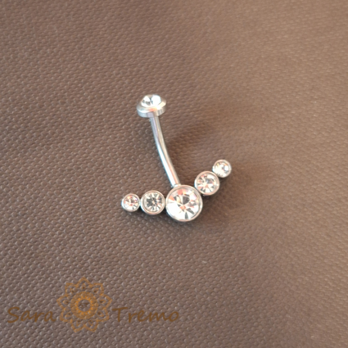 Piercing ombilical din argint SaraTremo [2]