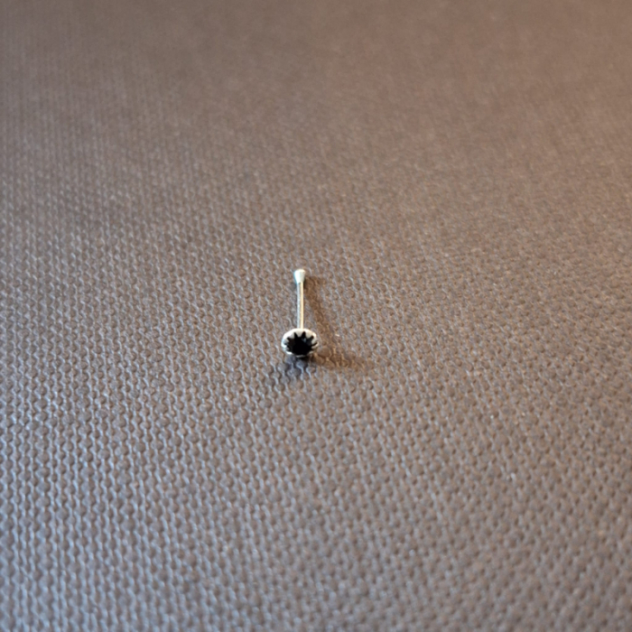Piercing pentru nas cu cristal zirconia negru - SaraTremo [4]