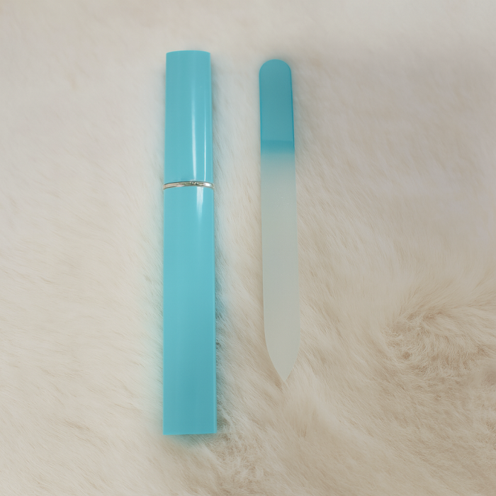 Pila de unghii din sticlă cu husă elegantă verde [1]