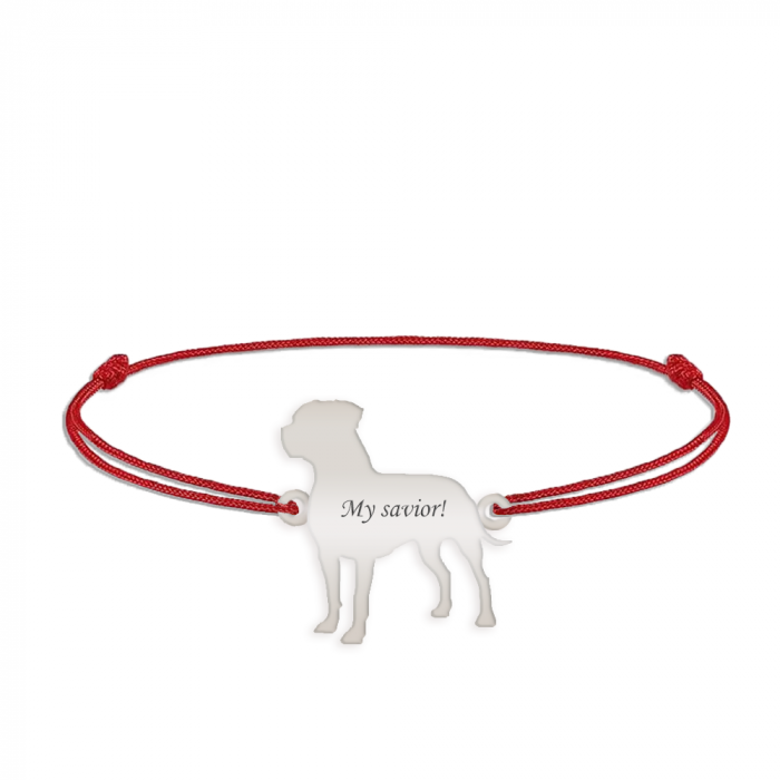 Pitbull - Bratara personalizata snur Pitbull din argint 925 [3]