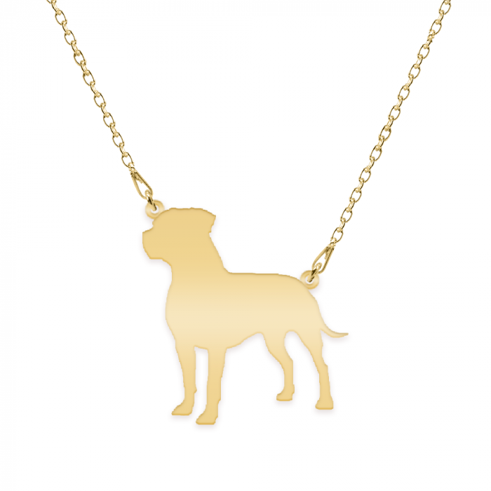 Pitbull - Colier personalizat Pitbull din argint 925 placat cu aur galben 24K [2]