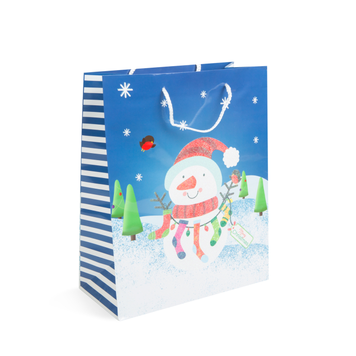 Pungă cadou de Crăciun - hârtie - 265 x 127 x 330 mm - 4 tipuri/ pachet [2]