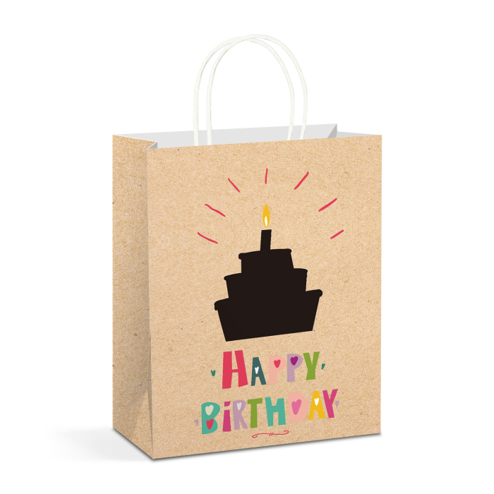 Pungă cadou - hârtie "Craft" - 265 x 127 x 330 mm - 2 tipuri/ pachet [3]