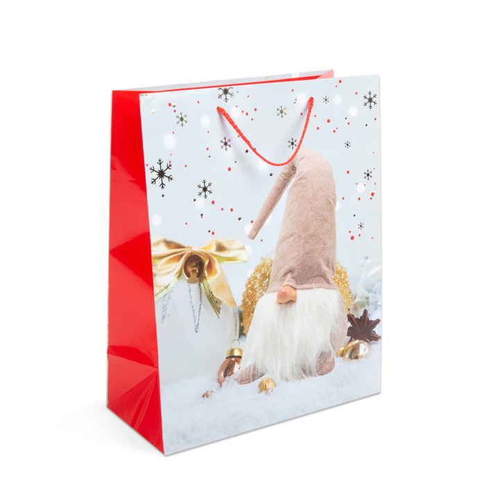 Pungă cadou pentru Crăciun - hârtie - 265 x 127 x 330 mm - 4 tipuri/ pachet [3]