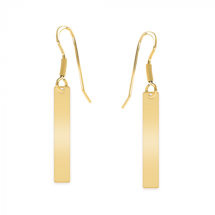 Sara- Cercei personalizati din argint  925 placat cu aur galben 24K [2]