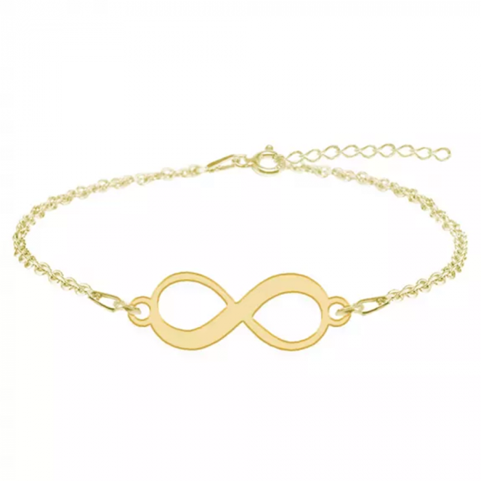 Saray - Bratara personalizata inifinit nume din argint 925 placat cu aur galben 24K [2]